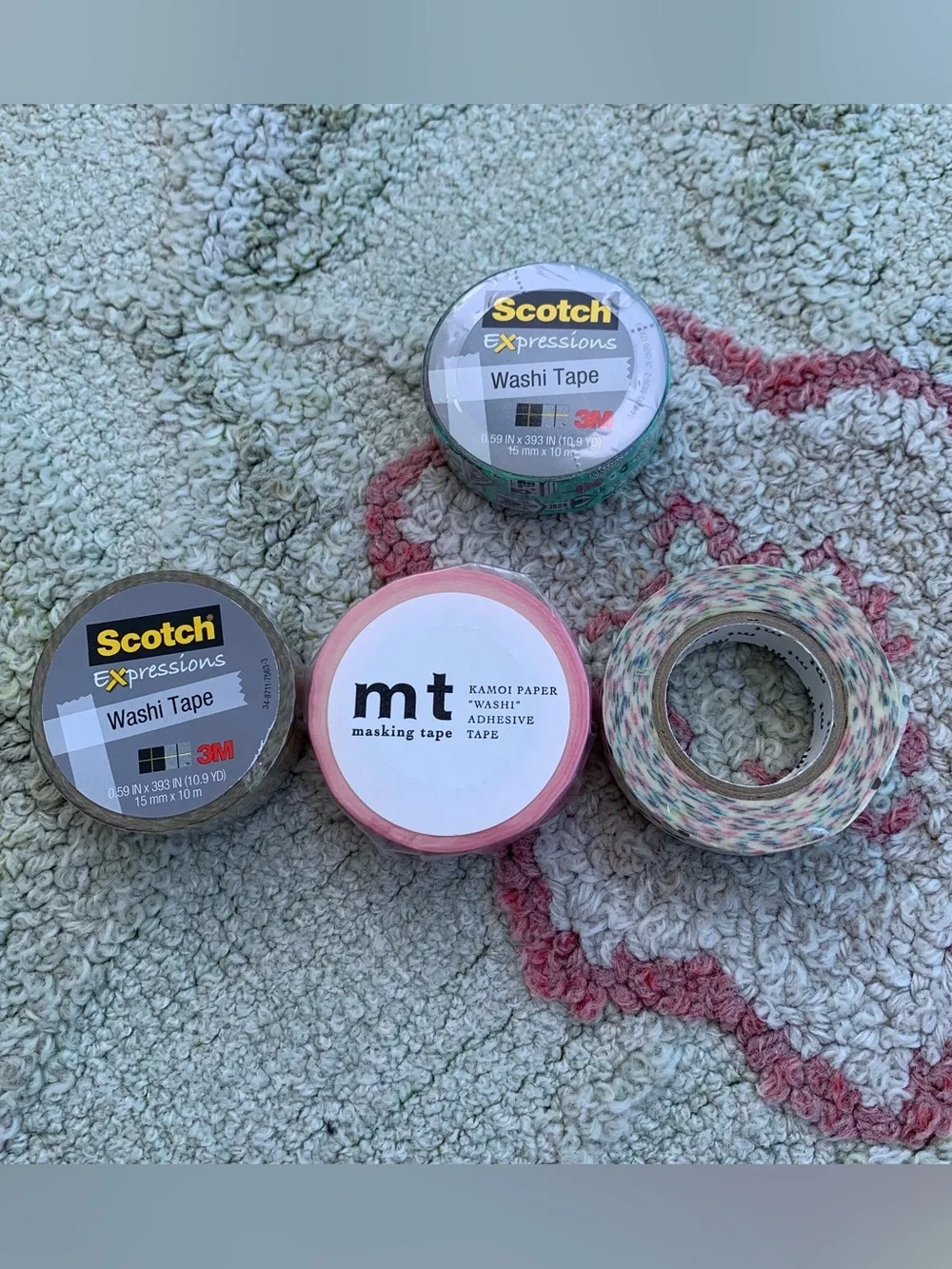 Lot of 4 Washi tape with different designs